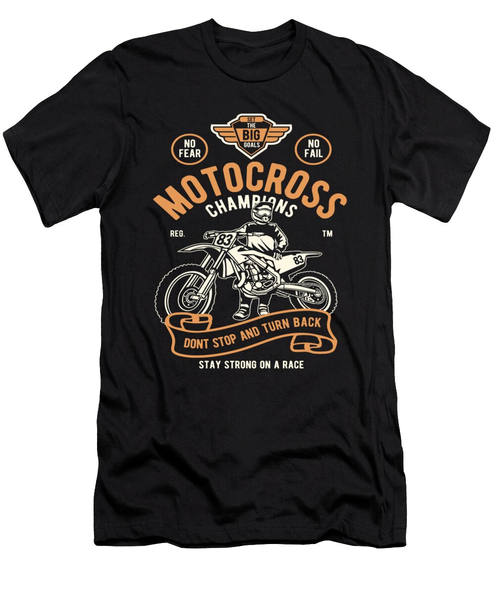 Classic Motorcross Champion Custom Motor Bike Florian Dold Art T-Shirt
