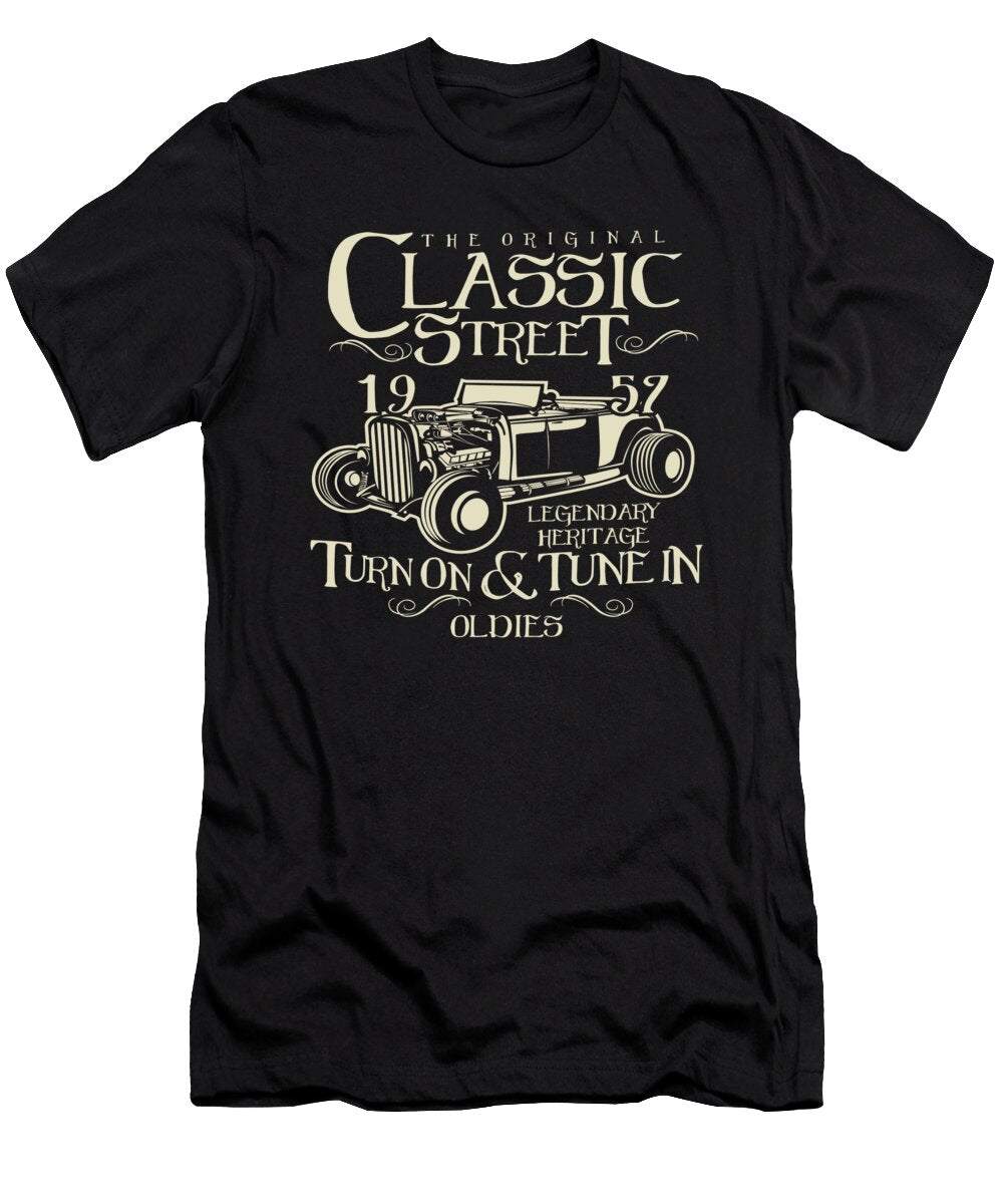 Classic Street Muscle Car Retro Old Cars Cart Florian Dold Art T-Shirt
