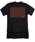 Clay Brown and Black Stripe Cube Tile Pattern Petite Pattern Minimal Graphic Designs T-Shirt