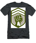 Clenched Fist Dogtag Crest Retro Aloysius Patrimonio T-Shirt