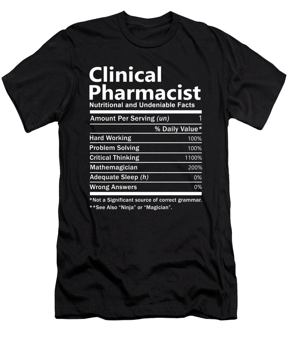 Clinical Pharmacist Nutrition Factors Gift Item Shi Hu Kang T-Shirt