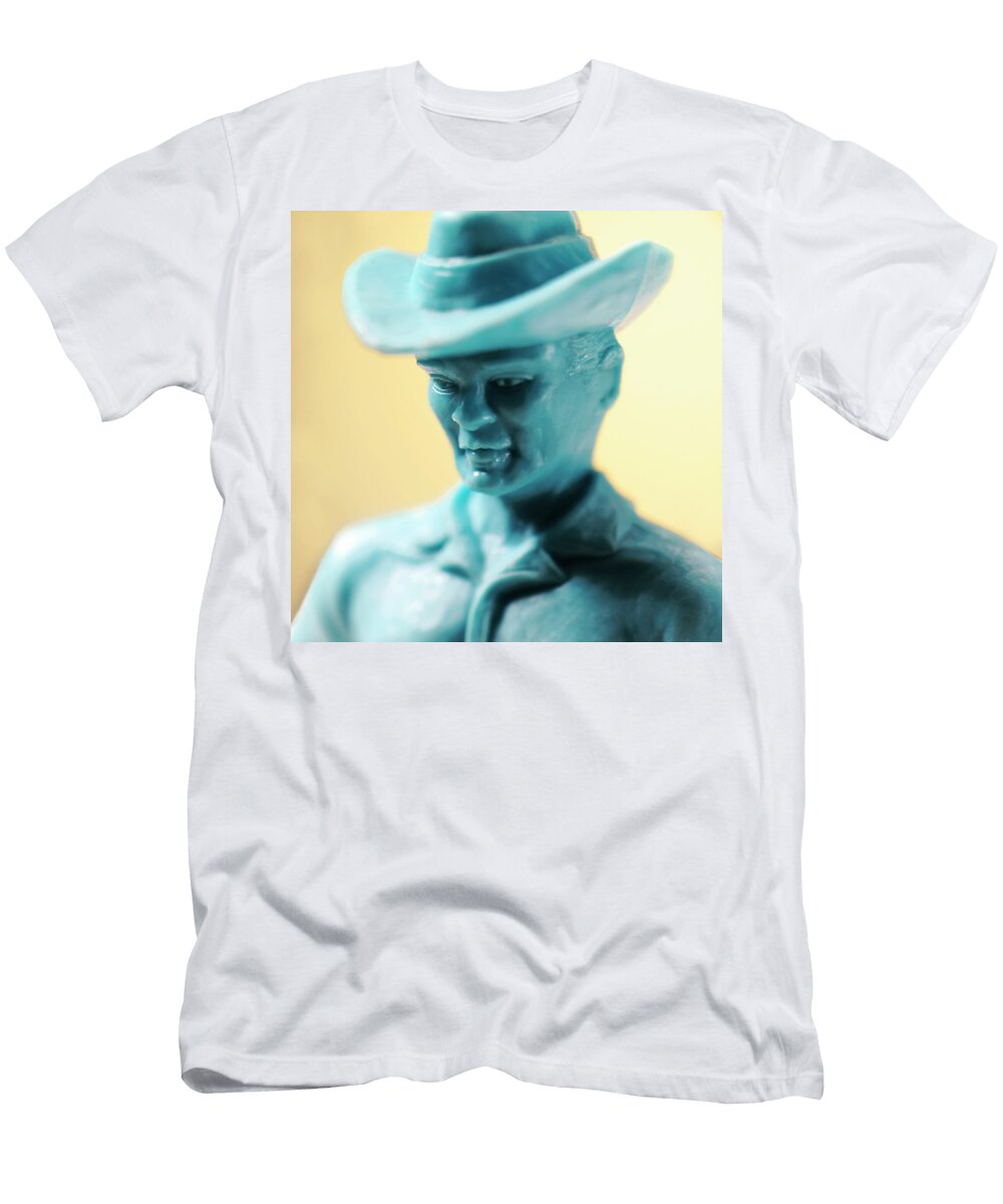Close Up of Blue Cowboy Csa Images T-Shirt