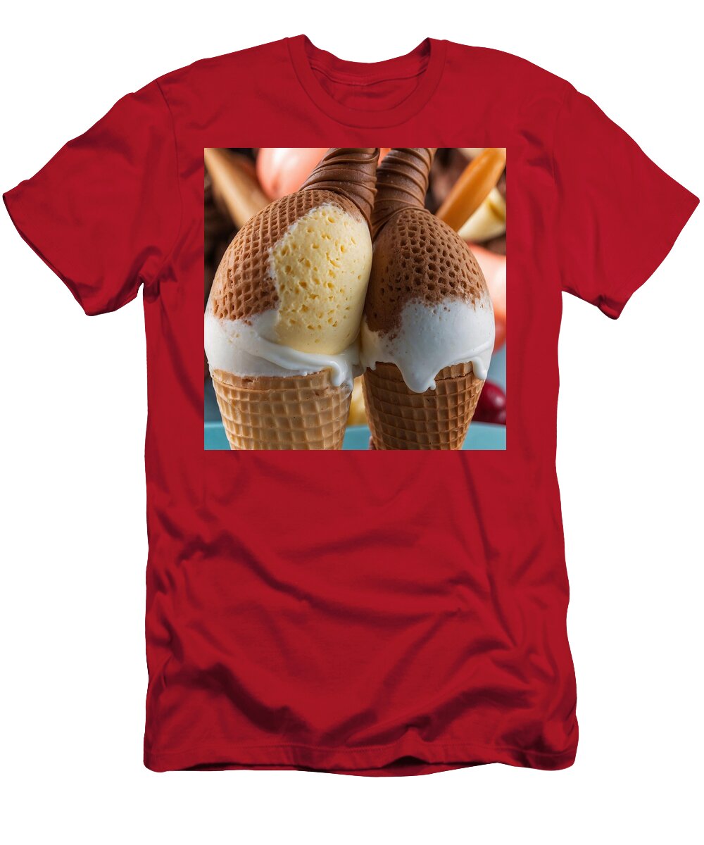 Close Up of Ice Cream Cones Ego Crash T-Shirt
