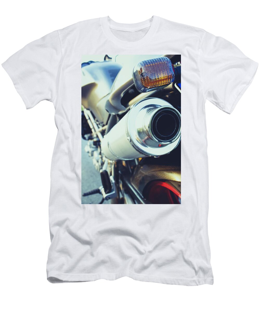 Close Up of Motorbike Exhaust Pipe Les Classics T-Shirt