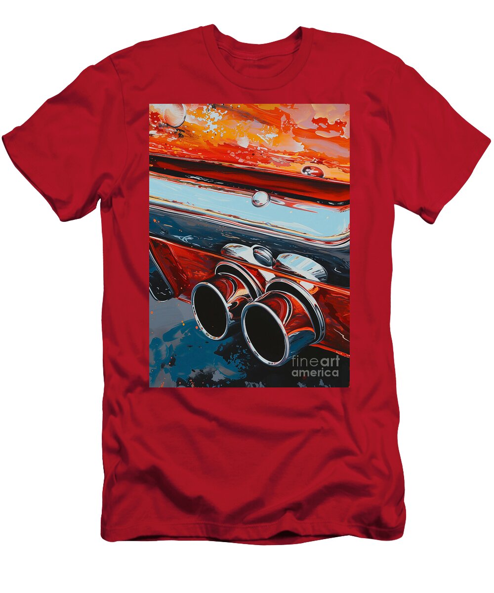 Close Up of Mustang Exhaust Pipes Car Lovers Gift Fathers Day Gift Gift for Him Destiney Sullivan T-Shirt