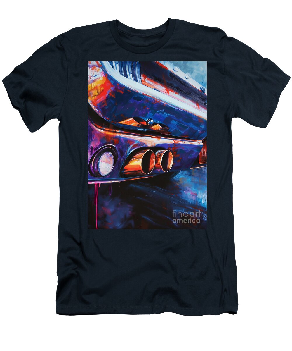 Close Up of Mustang Exhaust Pipes Destiney Sullivan T-Shirt