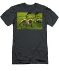Close Up of Three Yellow Goslings At Sundown with Parent Canada Reimar Gaertner T-Shirt