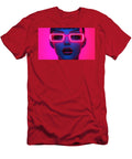 Close Up of Woman with Neon Glasses Stephen Miller T-Shirt