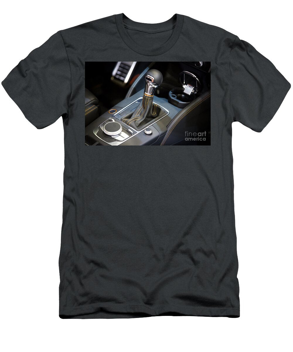 Closeup Photo of Car Gearbox Anna Vaczi T-Shirt