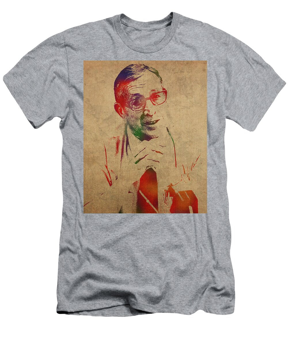 Coach John Wooden Watercolor Portrait Design Turnpike T-Shirt
