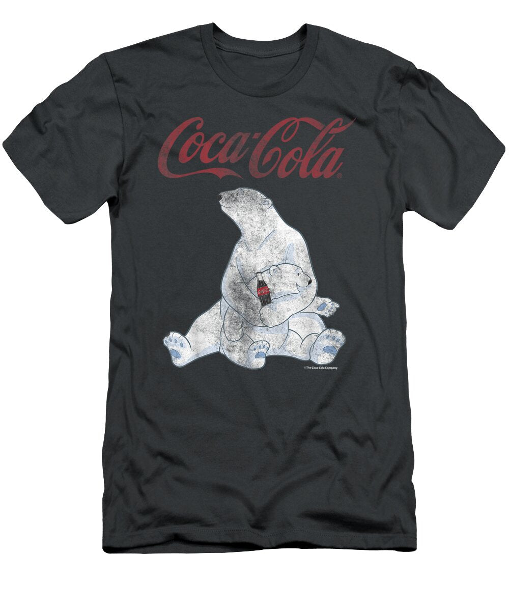 Cocacola Vintage Faded Pair of Polar Bears Graphic Hector Aurora T-Shirt