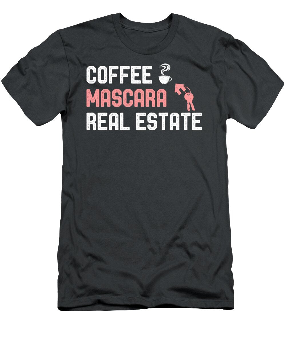 Coffee Mascara Real Estate Agent Girl Realtor for Women Aidenc Ivyho T-Shirt