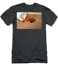 Coffee Spill From a White Ceramic Mug on Oak Wooden Desk Backgro Dorin Puha T-Shirt