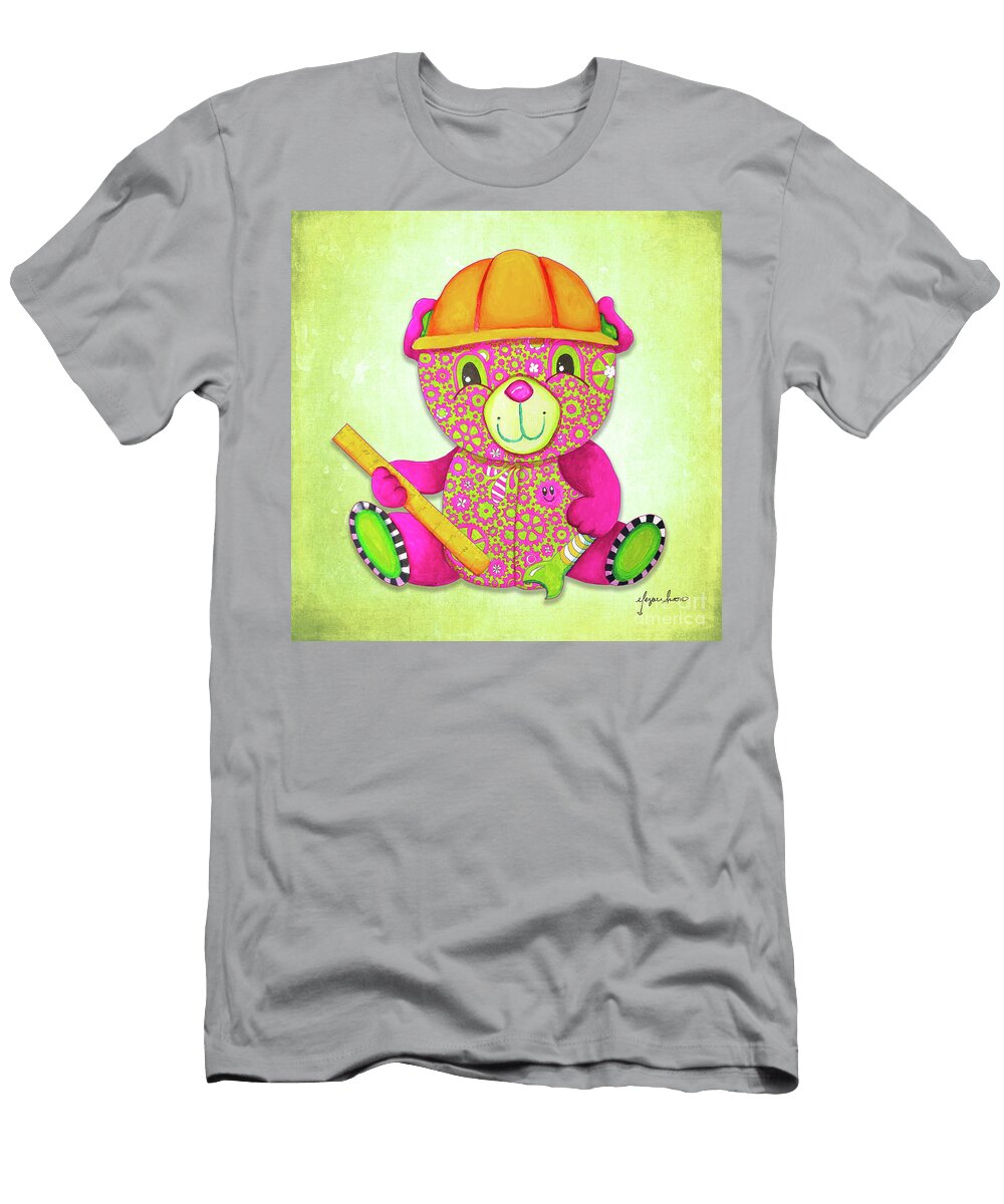 Cogsy the Engineer Teddy Bear Gear Bear of Geartopia Nursery Childrens Art By Meganaroon Megan Aroon T-Shirt