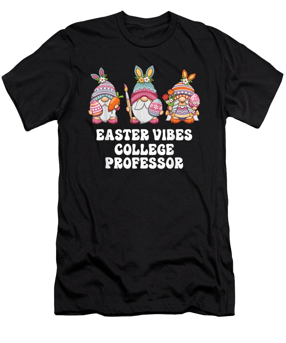 College Professor Gnomes Easter Vibes Th T-Shirt