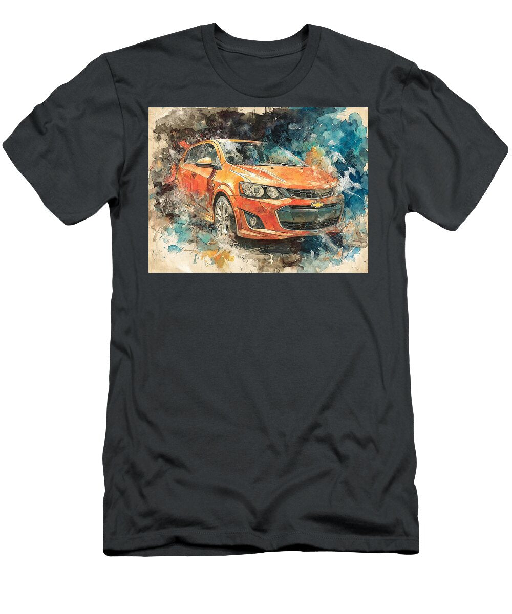 Colorful Car Artistic Design Chevrolet Sonic Modern Vehicle Elmer Powers T-Shirt