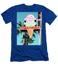 Colorful Cowafornia Ice Cream Sign with Palm Trees John Taylor T-Shirt