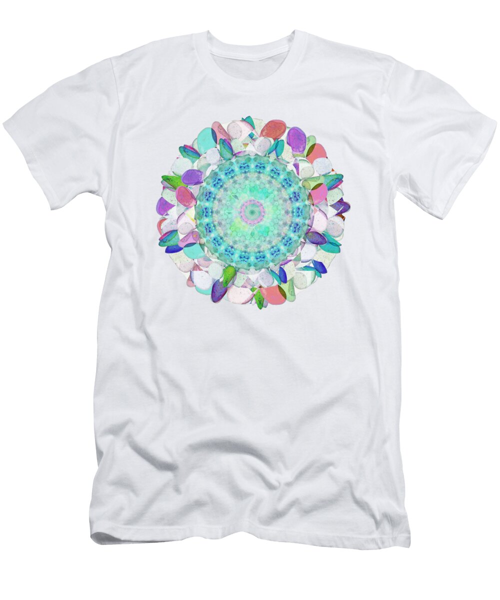Colorful Floral Art Mandala Petals Sharon Cummings T-Shirt