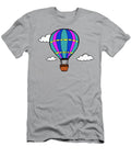 Colorful Hot Air Balloon in the Clouds Whimsical Wall Art Donald Willis T-Shirt