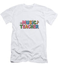 Colorful Music Teacher Text Design Joanna Redesiuk T-Shirt