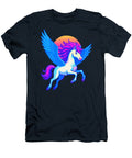 Colorful Neon Pegasus in Flight Donald Willis T-Shirt
