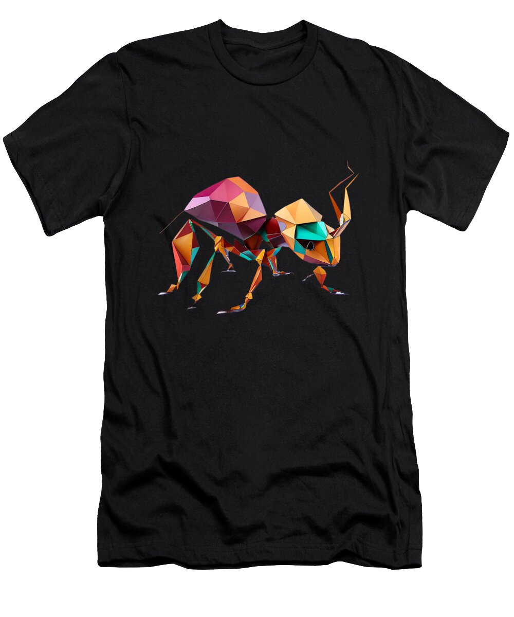 Colorful Origami Ant Art About Passion Art T-Shirt
