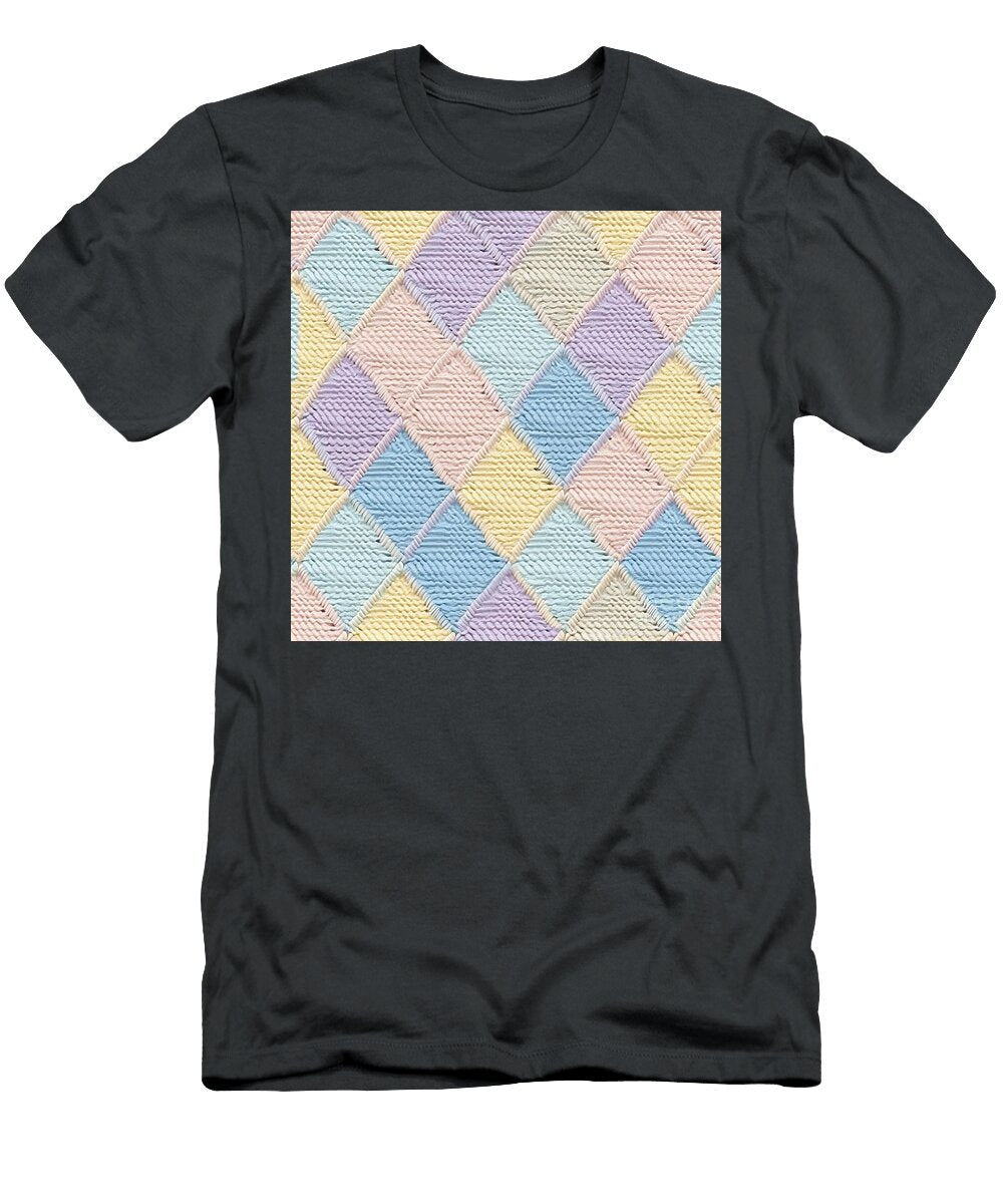 Colorful Pastel Quilt Pattern Argyle Mosaic Patterns Gallery T-Shirt