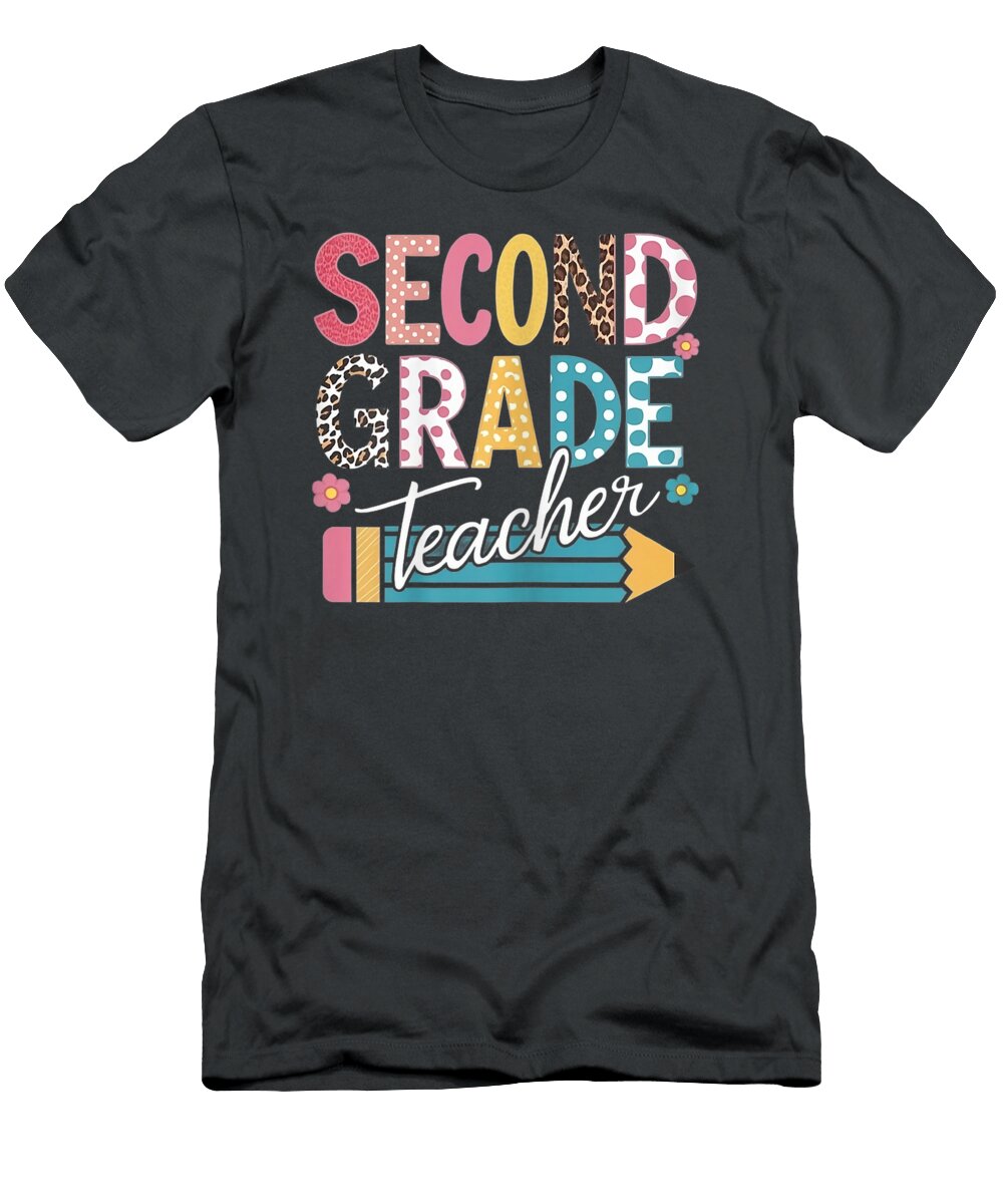 Colorful Second Grade Teacher Design Fun Classroom Graphic Dhbubble T-Shirt