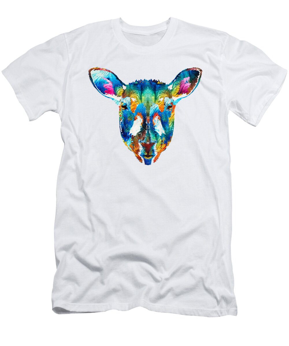 Colorful Sheep Art Shear Color By Sharon Cummings Sharon Cummings T-Shirt