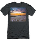 Colorful Sky Over Lonelyastonishing Colorful Sky Over Lonely Iconic Lightho Lighthouse At Sunrise James Brey T-Shirt
