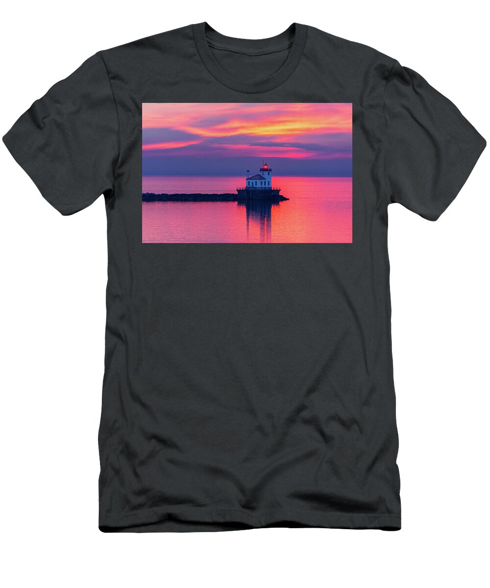 Colorful Sky W Lighthouse Wayne Kirby T-Shirt