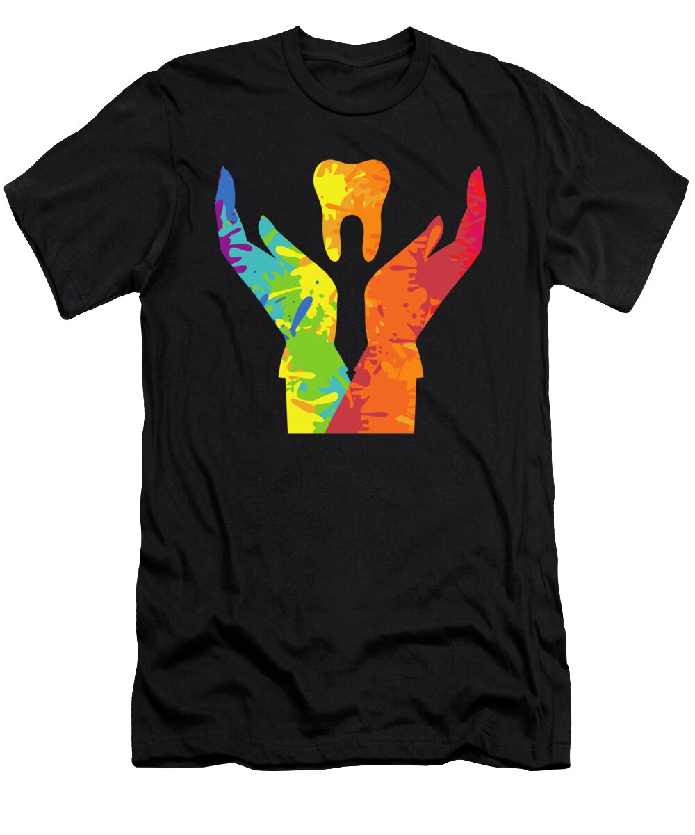 Colorful Tooth Doctor Teeth Dentist Dentistry Gift Thomas Larch T-Shirt