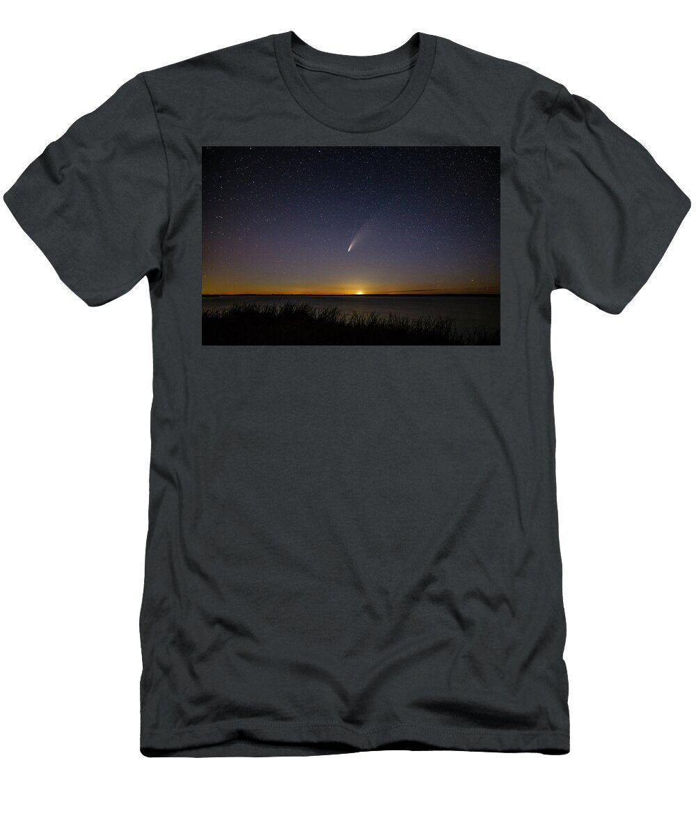 Comet Neowise Over Lake 2 Chad Rowe T-Shirt