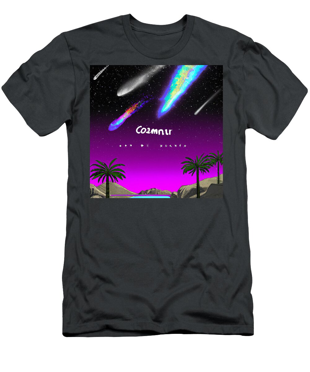 Comets Synthwave Oasis Localhost Ai T-Shirt