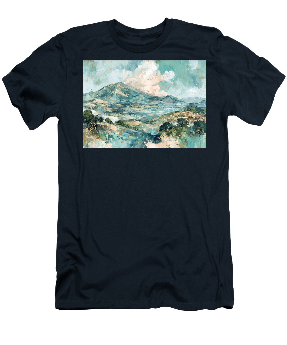 Concord Ca Mt Diablo Glow East Bay City Under Starry Sky Tommy Mcdaniel T-Shirt