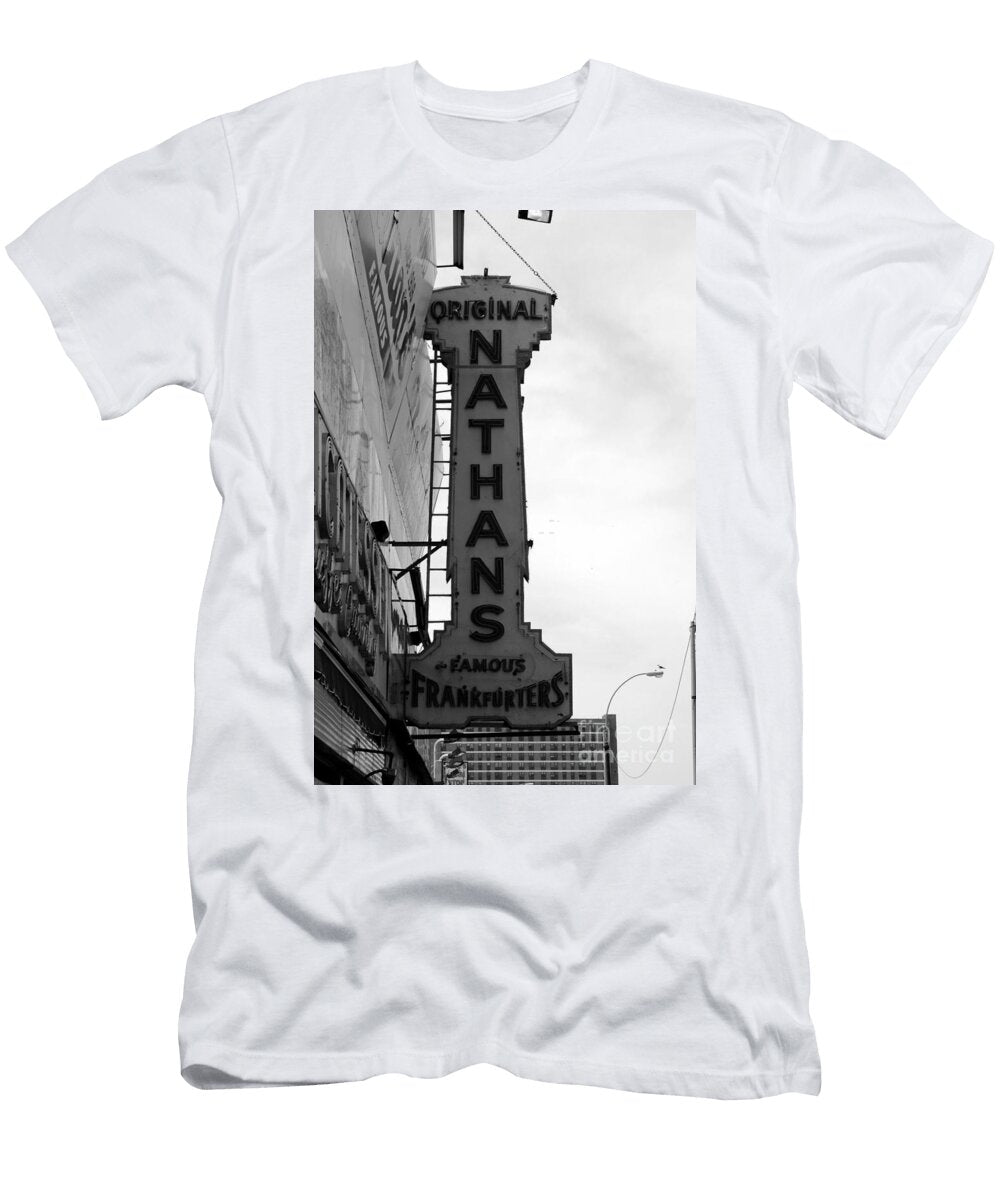 Coney Island Famous Black and White Susan Carella T-Shirt