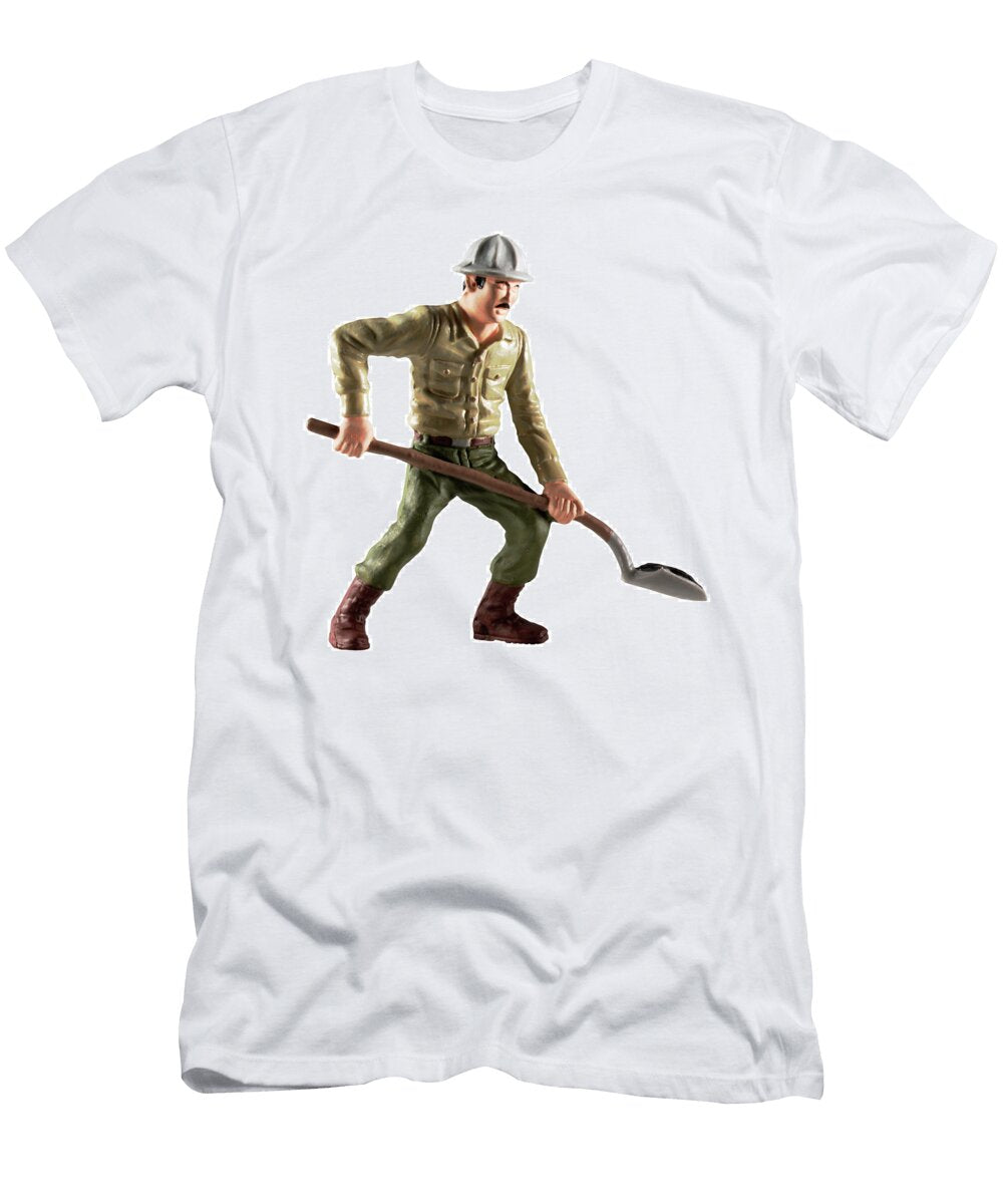 Construction Worker Using Shovel Csa Images T-Shirt