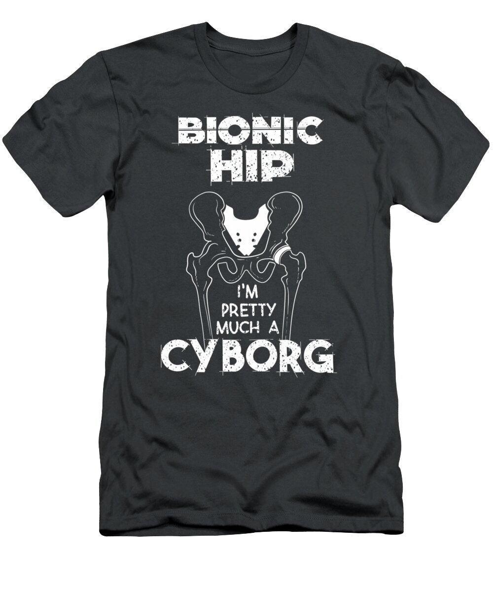 Cool Bionic Hip Im Cyborg Funny Bone Replacement Mustar Mario T-Shirt
