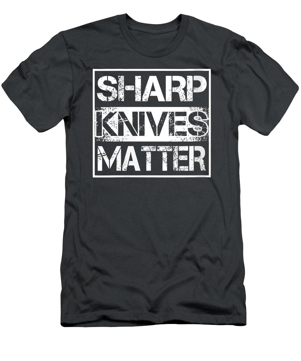 Cool Chef Culinarian Sharp Knives Matter Culinary Chef Mustar Mario T-Shirt