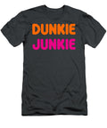 Cool Funny Dunkie Junkie Coffee Love Funny Coffee Saying Mustar Mario T-Shirt