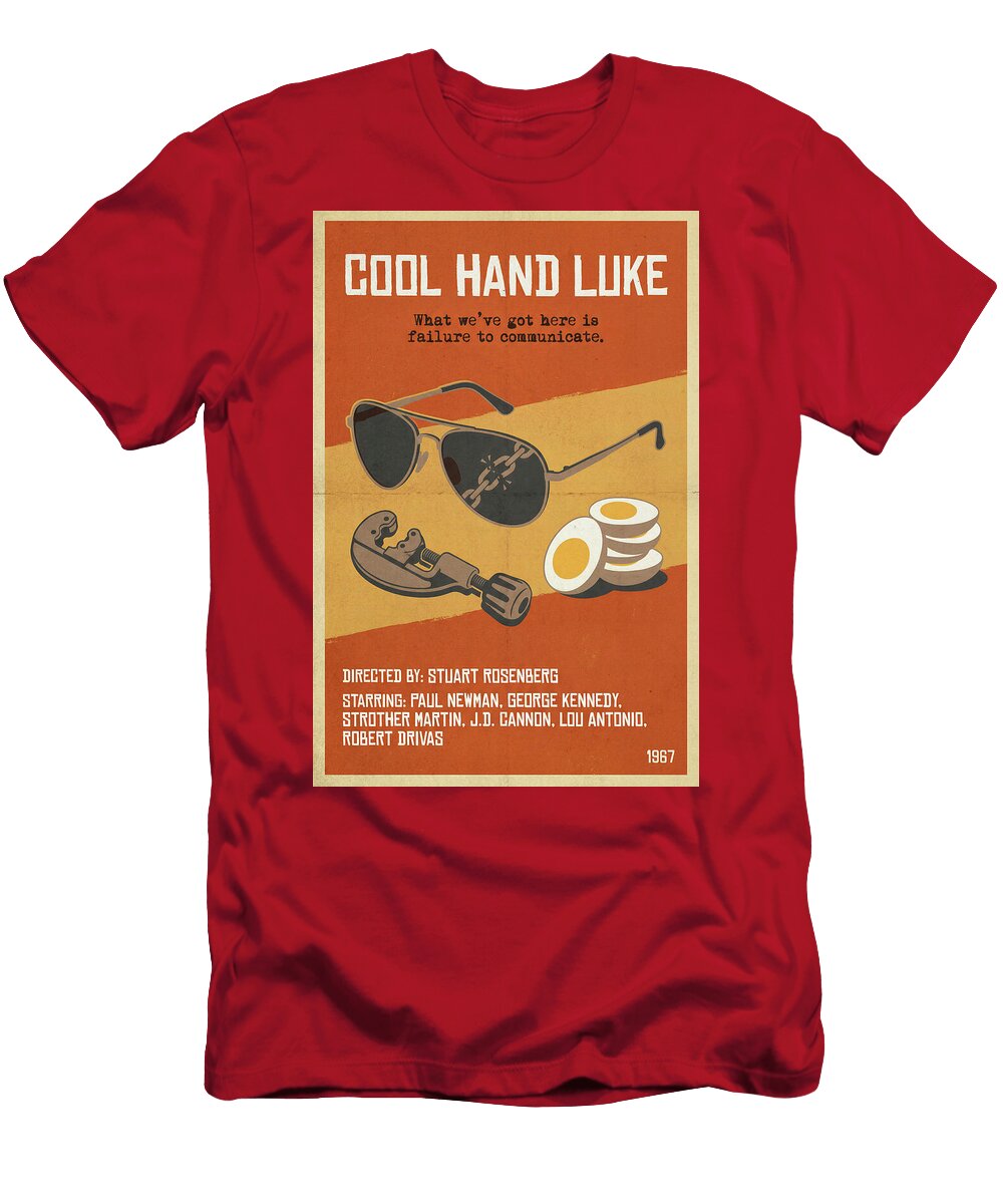 Cool Hand Luke Minimal Movie Poster Retro Film Poster Vintage Sampadart Gallery T-Shirt