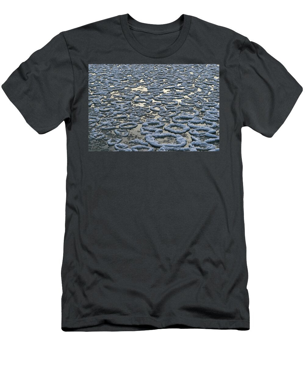 Coolest Ice Circles on a Frozen Lake Georgia Mizuleva T-Shirt