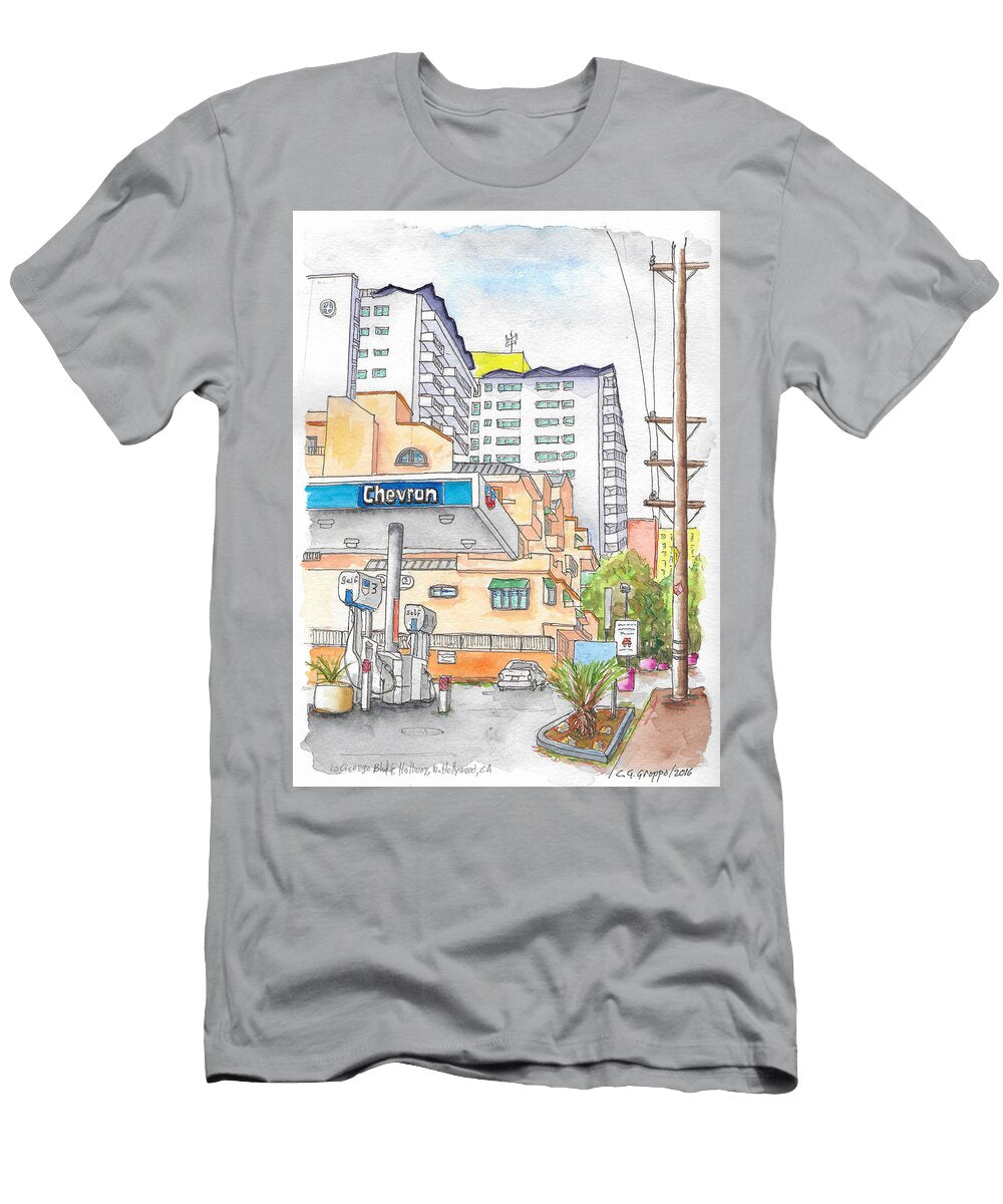Corner LA Cienega Blvd and Hallway West Hollywood Ca Carlos G Groppa T-Shirt