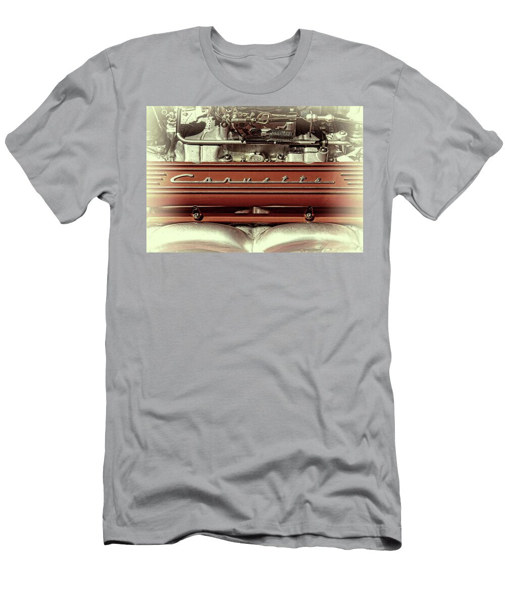 Corvette Valve Cover Emblem and Logo Nick Gray T-Shirt