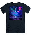 Cosmic Odyssey Synthwave Space Landscape Crystal Campbell T-Shirt