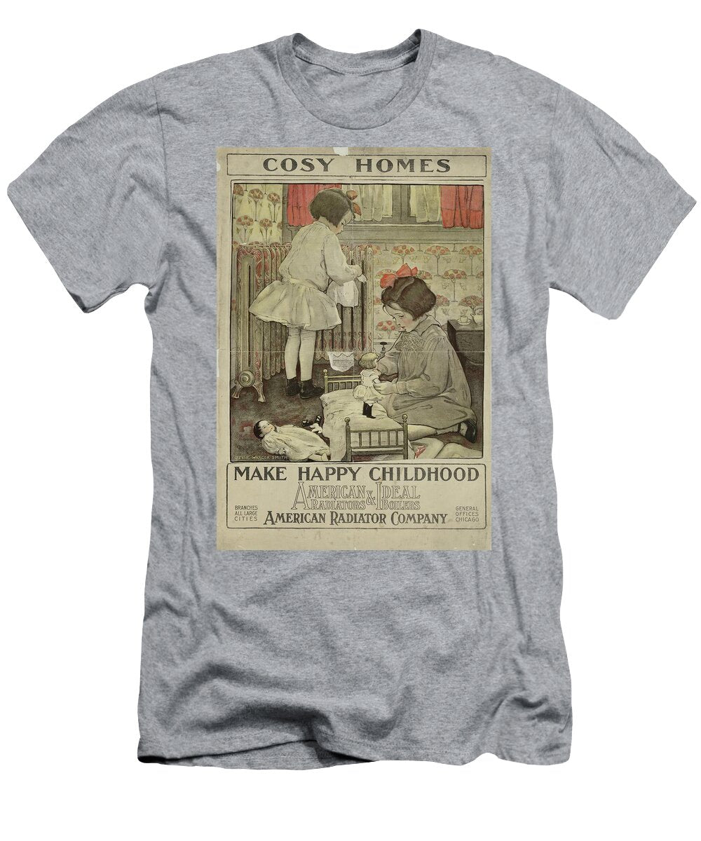Cosy Homes Make Happy Childhood American Radiators Ideal Jessie Willcox Smith T-Shirt