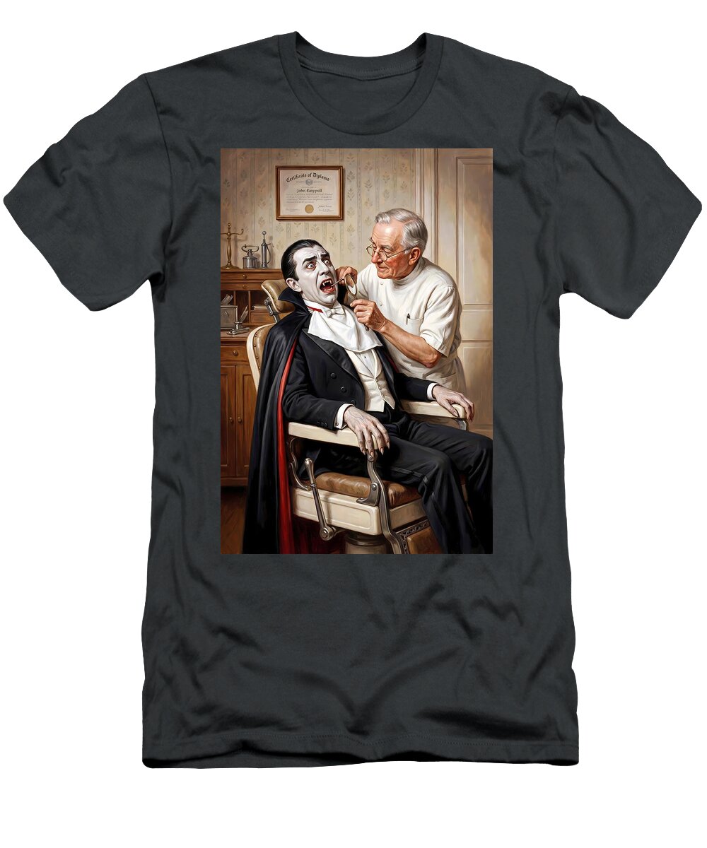 Count Dracula At the Dentist Titan Lore Co T-Shirt