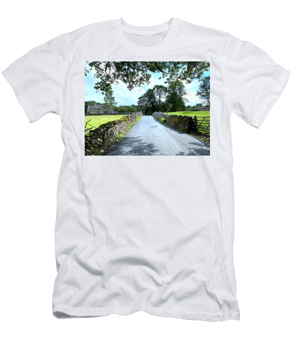 Country Road in Kirby Malham UK Derek Oldfield T-Shirt