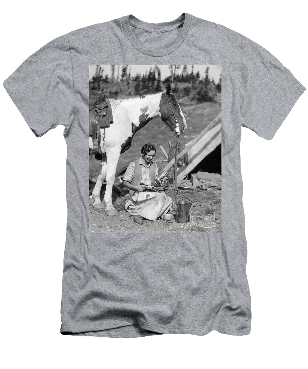 Cowgirl Having Breakfast C1920s H Armstrong Robertsclassicstock T-Shirt