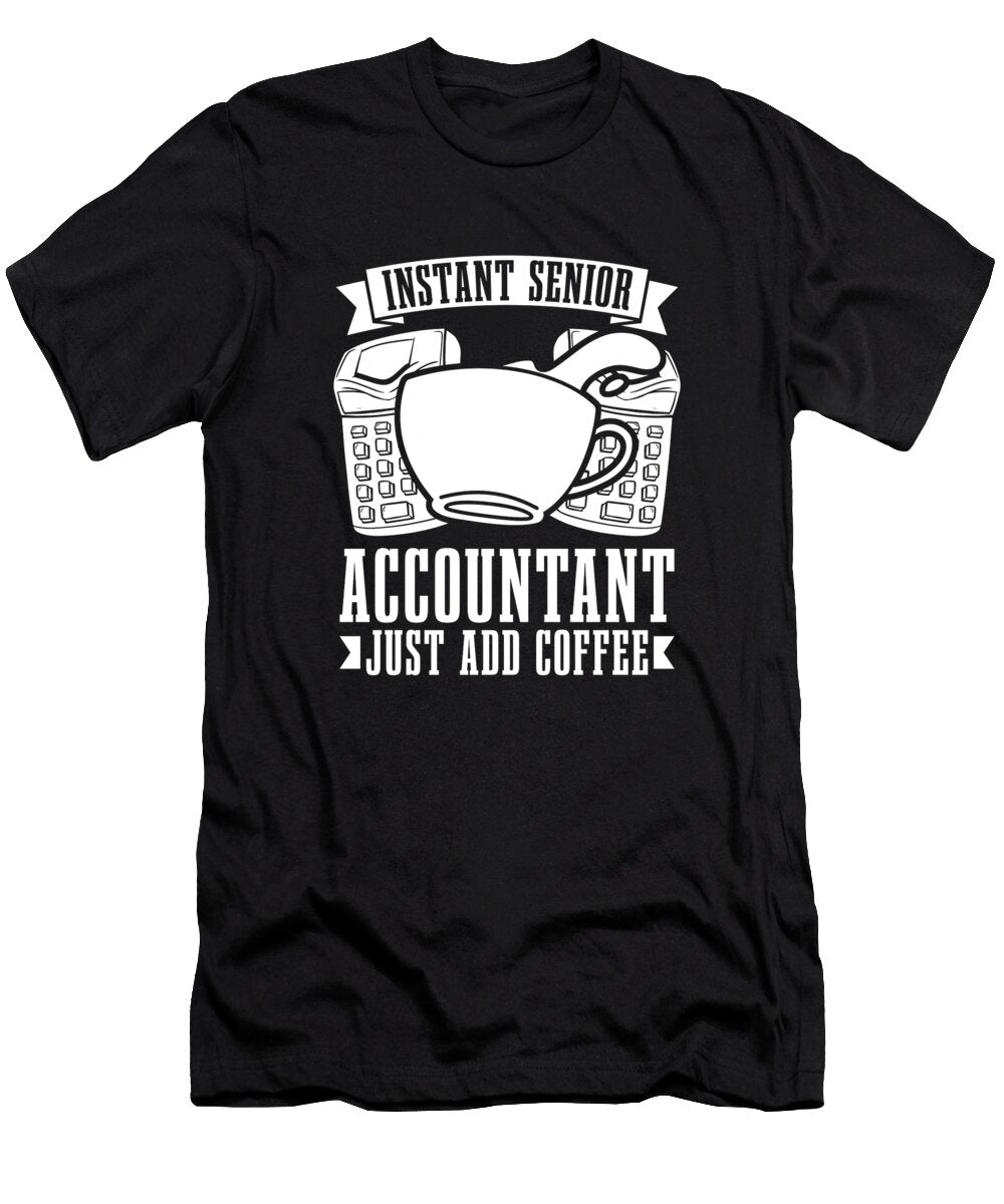 Cpa Coffee Finance Bookkeeping Bookkeeper Senior Accountant Crazy Squirrel T-Shirt